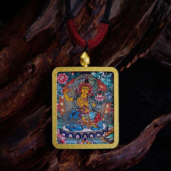 Tibetan Zakiram Nine-Tailed Fox Thangka Necklace – necklace length measurement, 45cm to 60cm adjustable