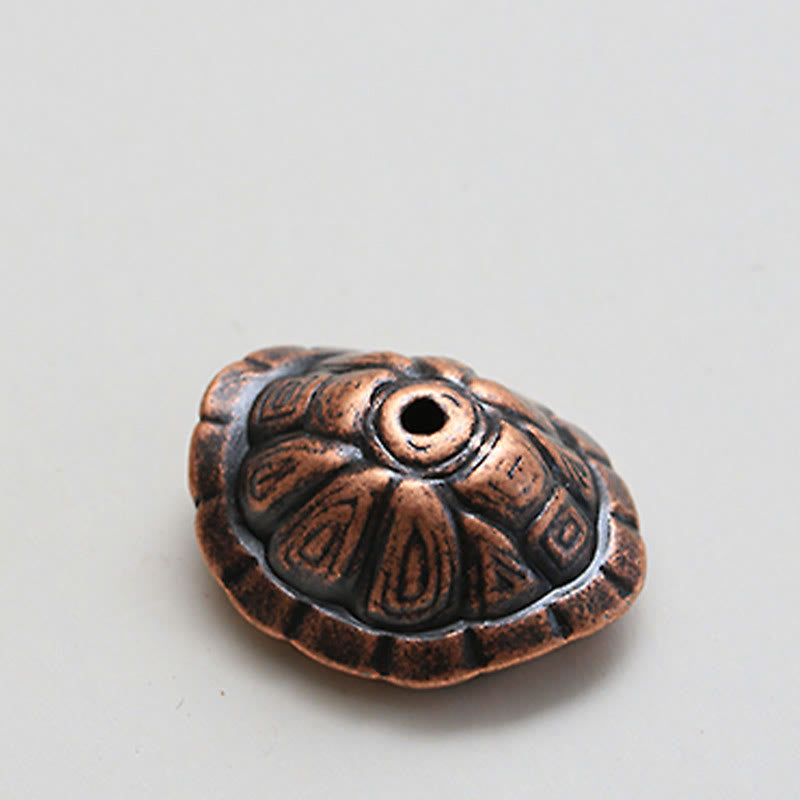 Alloy Turtle Snail Incense Burner – ornate turtle shell top view with central hole, detailed metalwork art