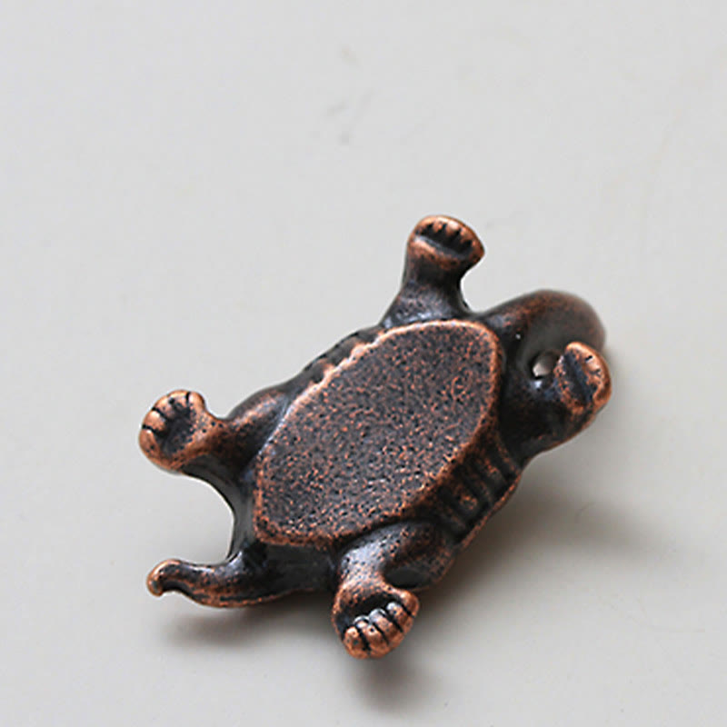 Alloy Turtle Snail Incense Burner – textured copper turtle base underside detail, artisan craft piece
