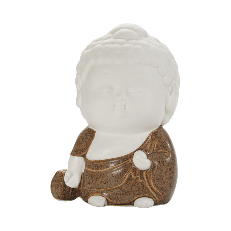 Ceramic Buddha Incense Burner – lotus-shaped smoke collection dish, functional art