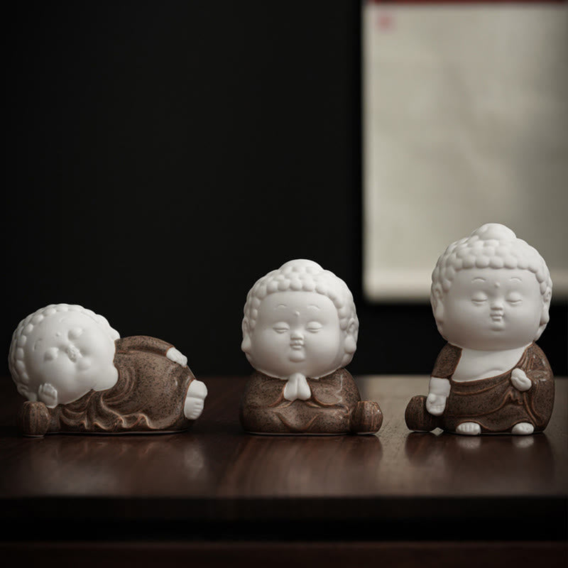 Ceramic Buddha Incense Burner – Buddha head profile closed eyes and gentle smile