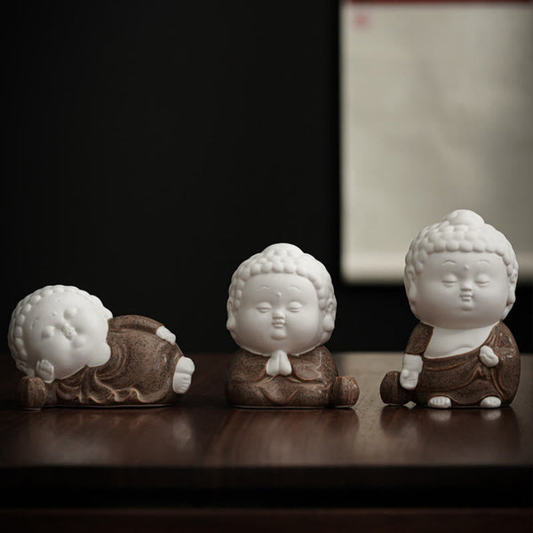 Ceramic Buddha Incense Burner – Buddha head profile closed eyes and gentle smile