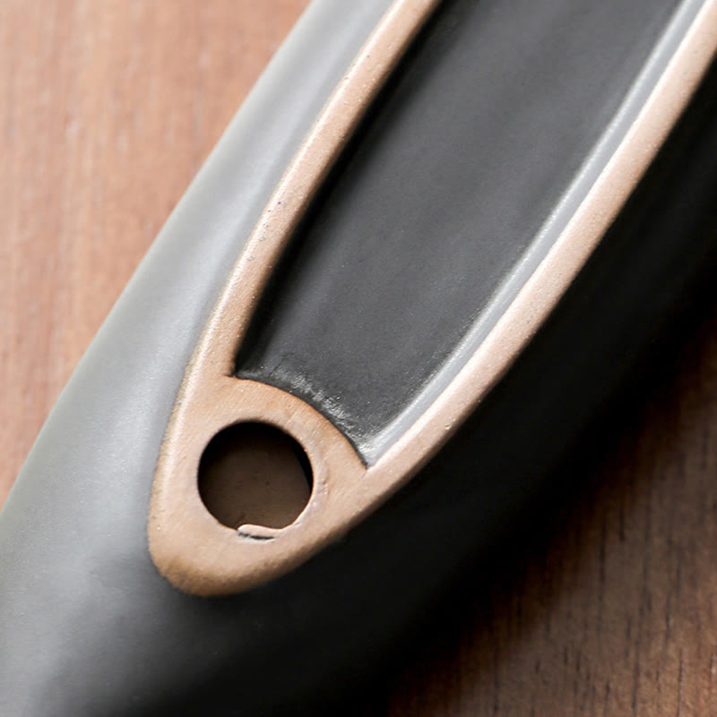 Ceramic Nature Incense Burner – Drain hole detail close-up, unglazed edge texture, handmade quality
