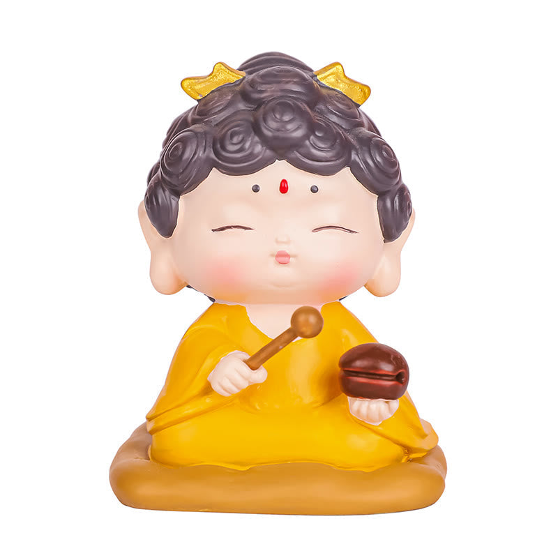 Amitabha Buddha Lotus Statue – hand holding showing comfortable devotional size