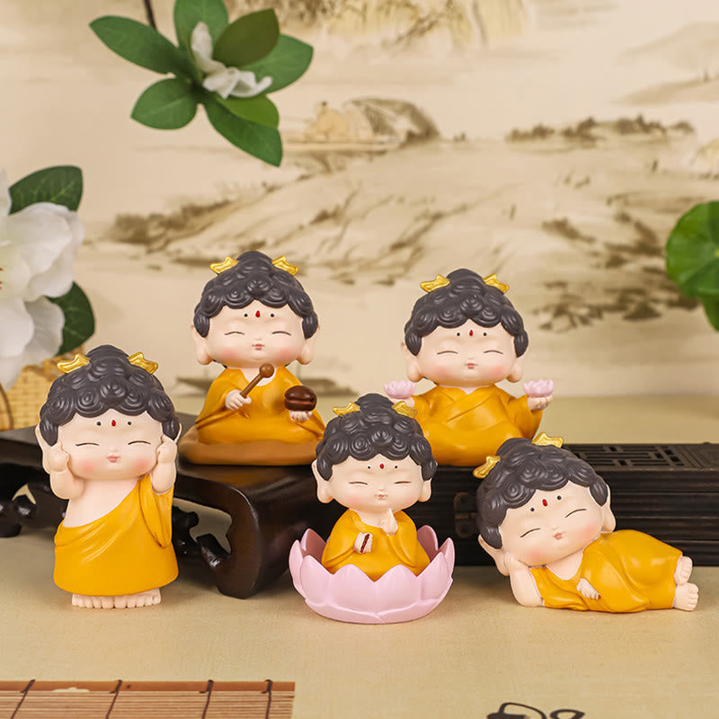 Amitabha Buddha Lotus Statue – red gift box gold ribbon, housewarming blessing present