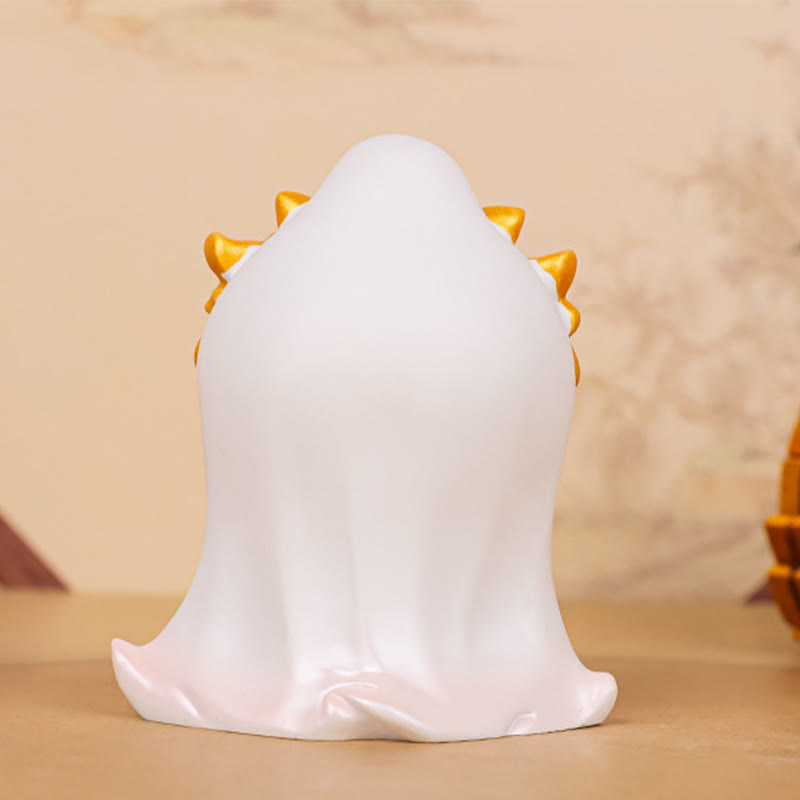 Avalokitesvara Lotus Statue – lotus base petal carving and gold trim accent detail