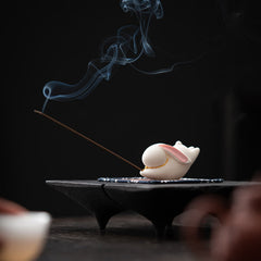 Flying Rabbit Ceramic Incense Burner | Creativity & Prosperity