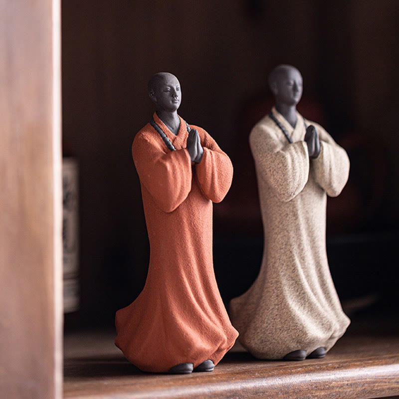 Ceramic Meditating Monk Figure – packaging box with foam protection, shipping display