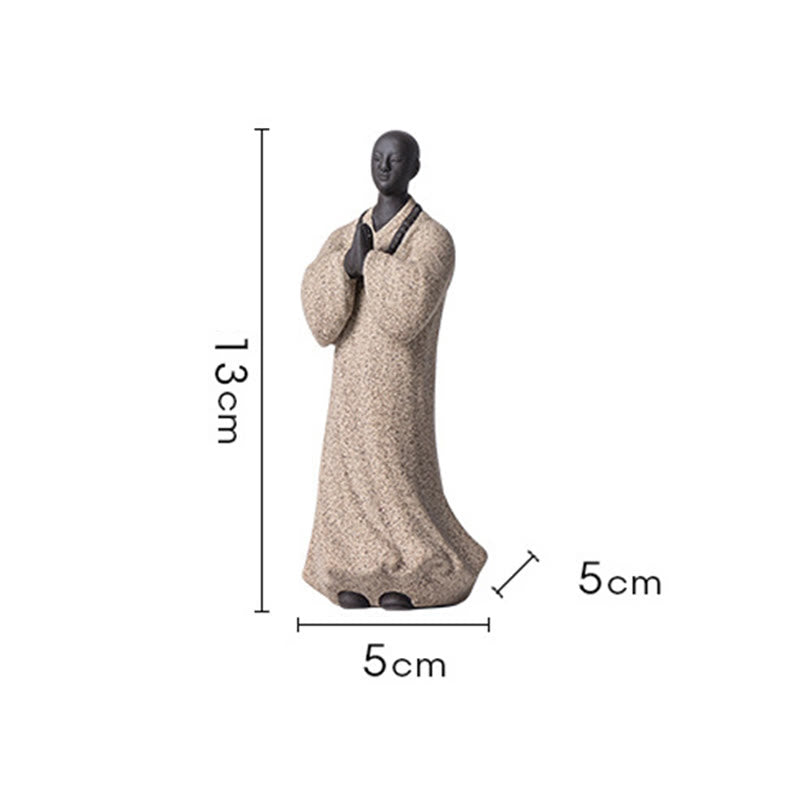 Ceramic Meditating Monk Figure – gift tag attached, housewarming mindfulness present