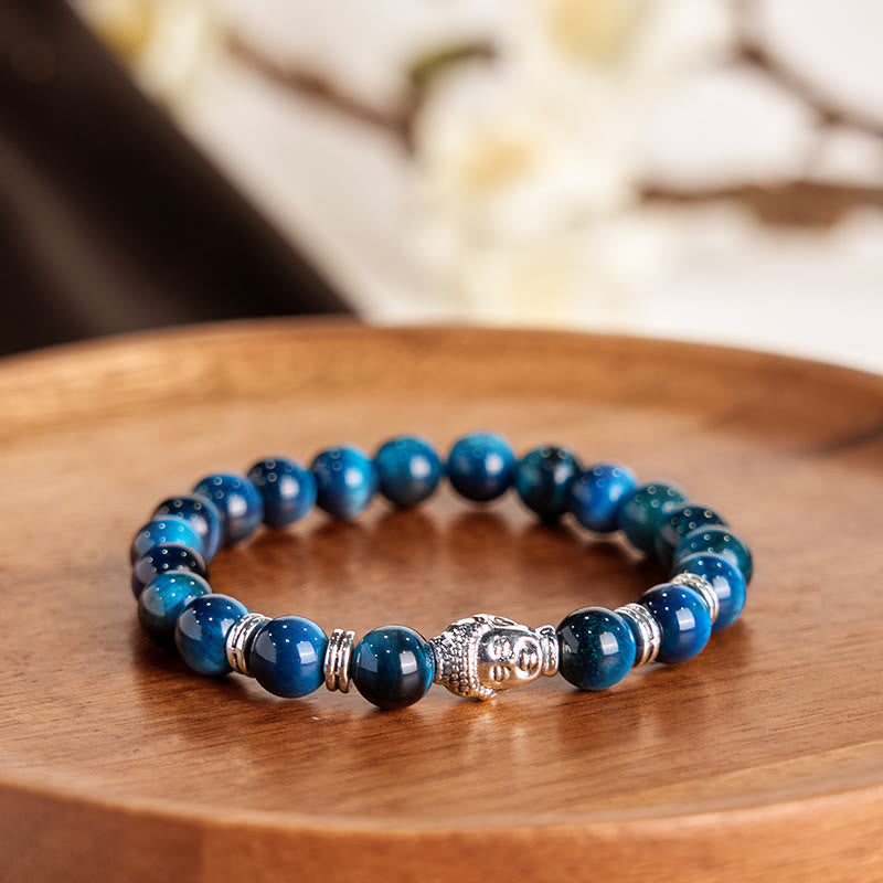Green Tiger Eye Buddha Bracelet – heart chakra alignment with green stones, love balance