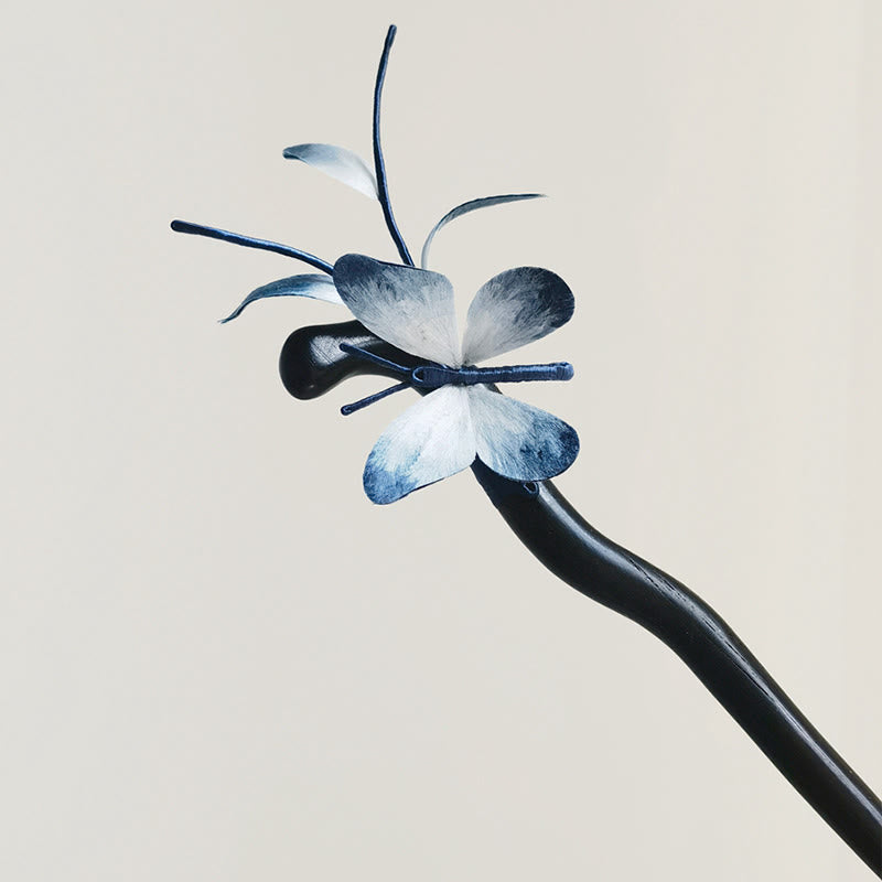 Butterfly Silk Brooch Hairpin, image 10