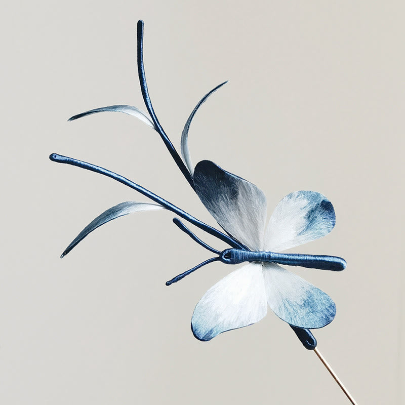 Butterfly Silk Brooch Hairpin, image 4