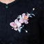 Pink Iris Silk Brooch Hairpin – Brooch, front view