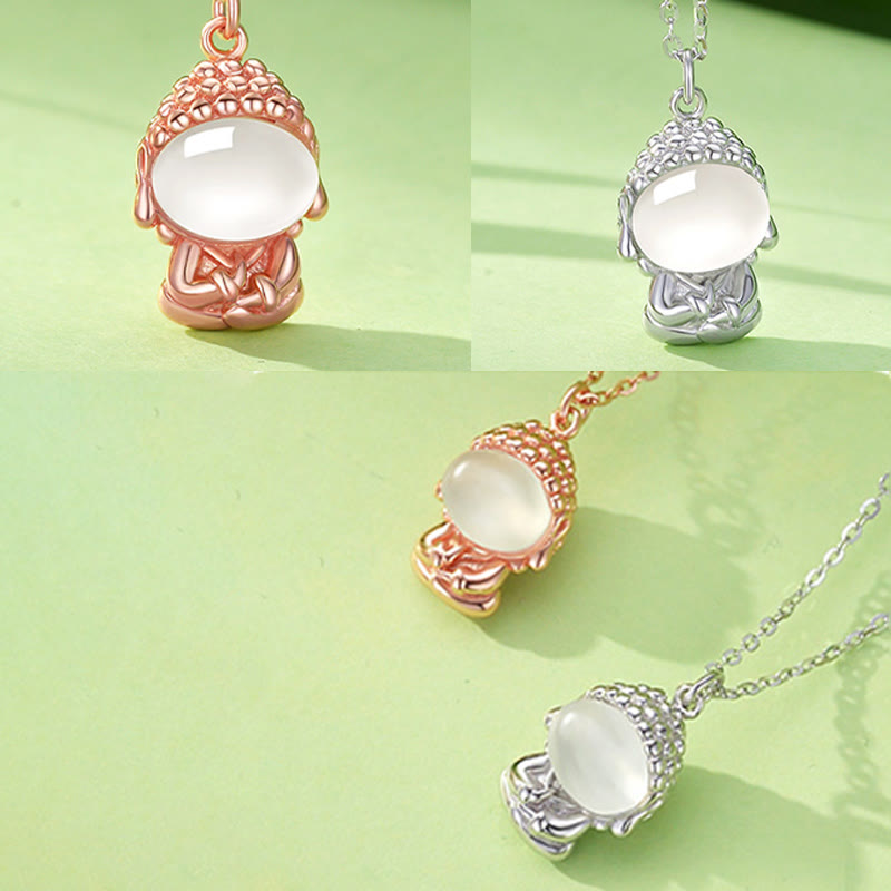 Chalcedony Formless Buddha Necklace – formless Buddha concept zen no-mind design