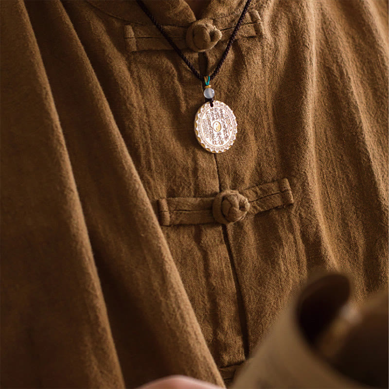 Mountain Ghosts Yin Yang Bagua Copper Necklace Pendant Secondary image