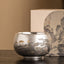 Ceramic Kung Fu Tea Cup Gift Set – Landscape cup with gold-accented peaks beside seal-stamp box, Gilded Heritage