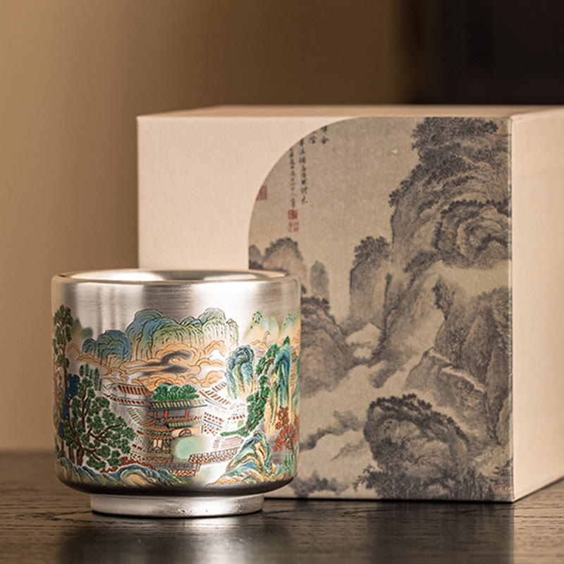 Service à thé Kung Fu en céramique | Dragon et nature