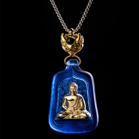 Collier en cristal Liuli du Bouddha de la Médecine Image secondaire du produit