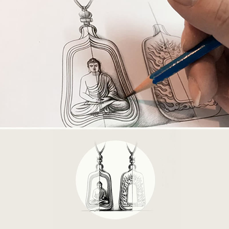 Medicine Buddha Liuli Necklace – spiritual healing jewelry for compassion serenity gift