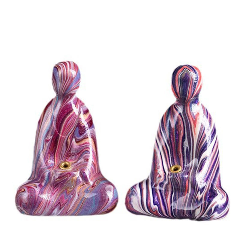 Mini Formless Buddha Incense Holder – top view of incense hole and polished lacquer surface