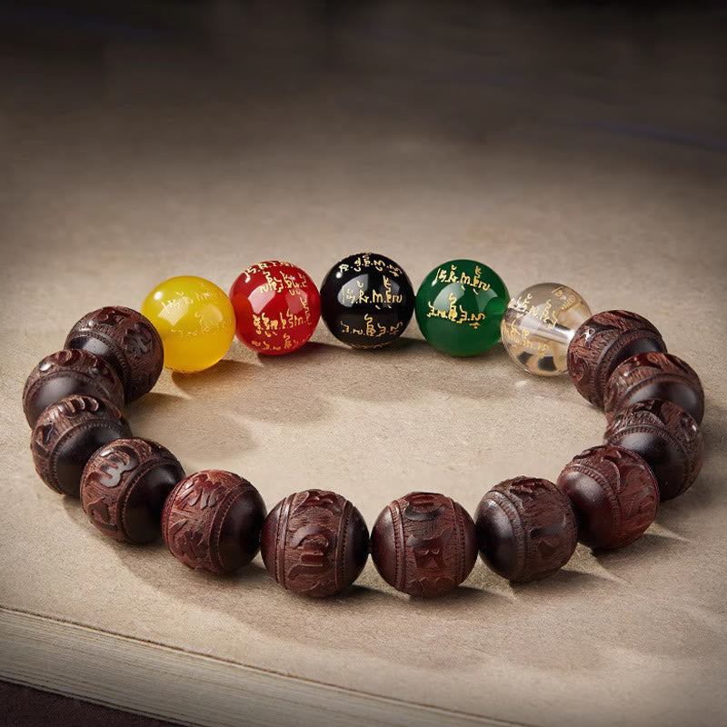 Red Sandalwood Five Directions Bracelet Secondary image