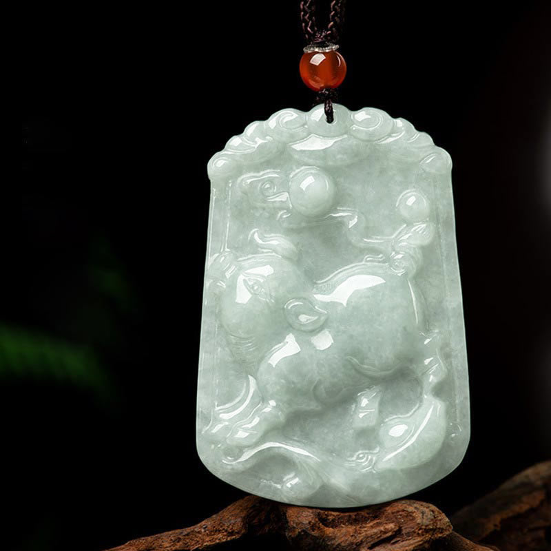 Natural Jade Zodiac Amulet Pendant – 12 zodiac animals jade pendant collection grid catalog, Complete
