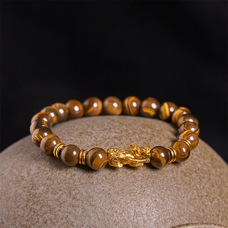 Multi-Color Tiger Eye PiXiu Wealth Courage Bracelet, image 18, healing bracelet