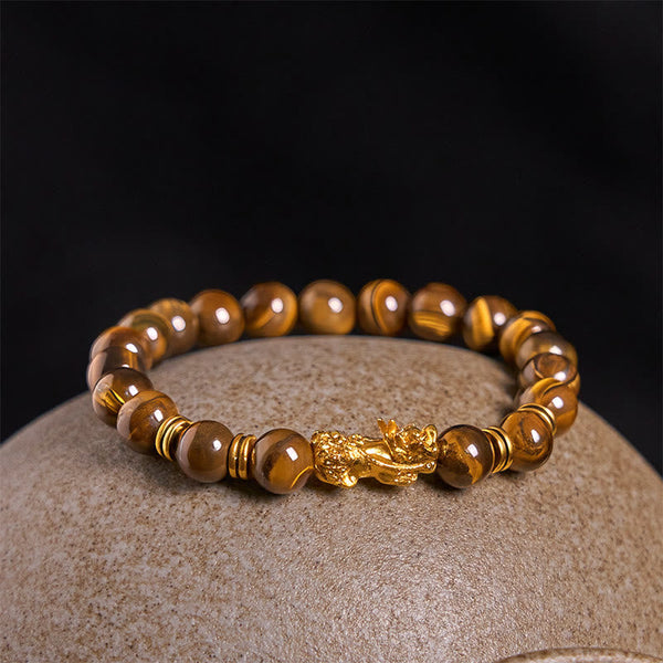 Multi-Color Tiger Eye PiXiu Wealth Courage Bracelet, image 18, healing bracelet