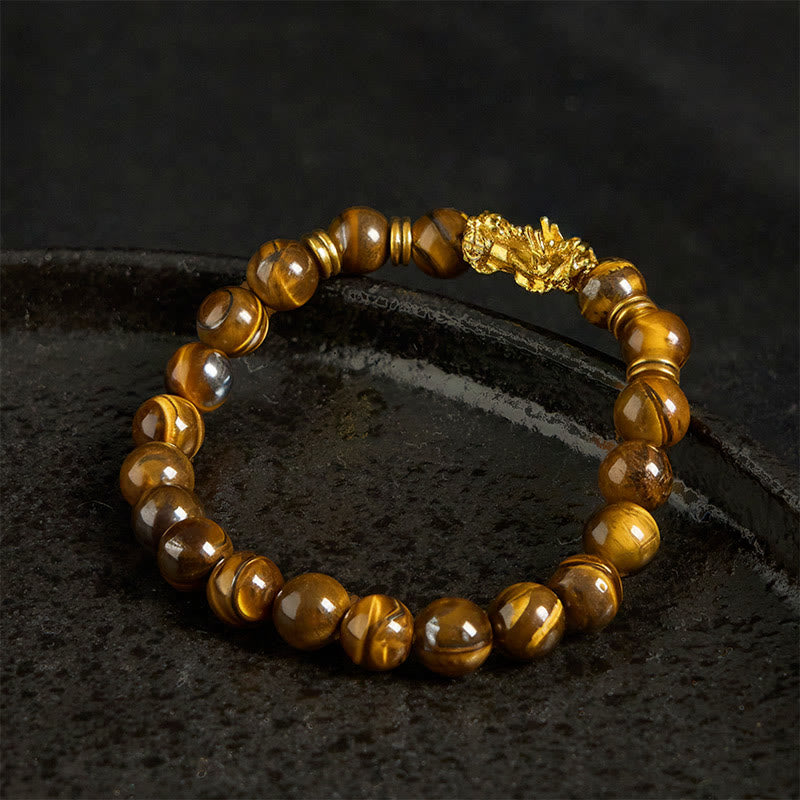 Multi-Color Tiger Eye PiXiu Wealth Courage Bracelet, image 17, healing bracelet