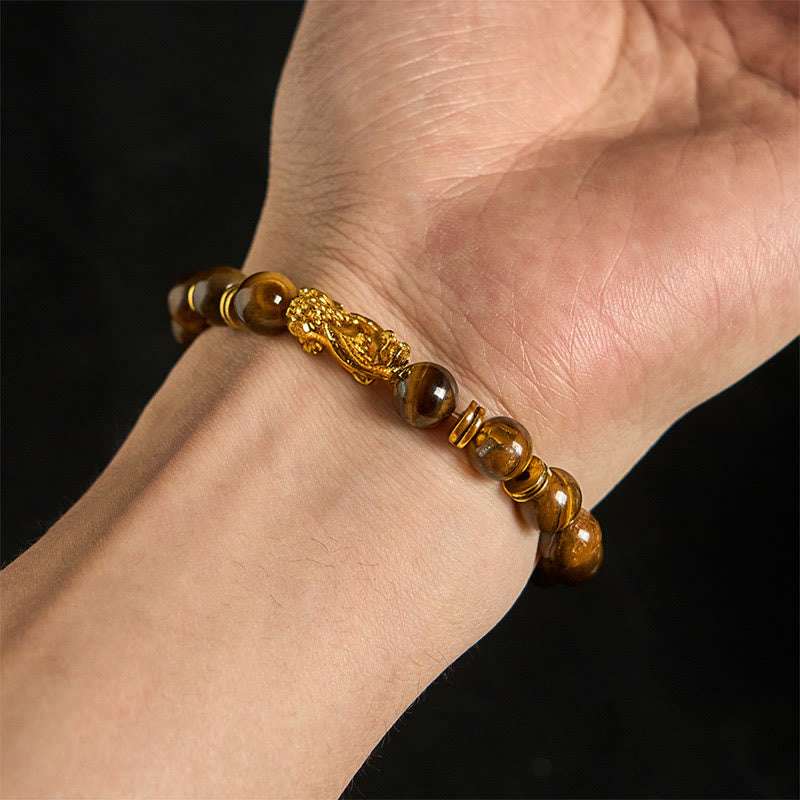 Multi-Color Tiger Eye PiXiu Wealth Courage Bracelet, image 19, healing bracelet