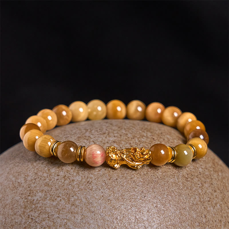 Multi-Color Tiger Eye PiXiu Wealth Courage Bracelet, image 14, healing bracelet