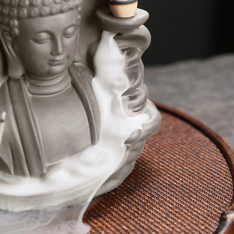 Thousand-Hand Kwan Yin Jade Necklace – layered with gold chain, mixed metal modern style