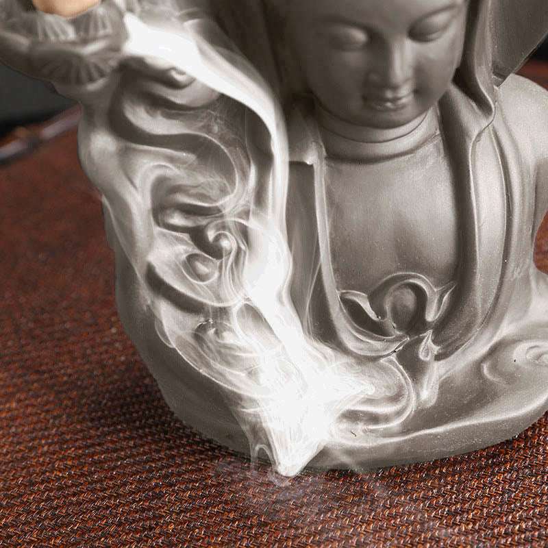 Thousand-Hand Kwan Yin Jade Necklace – pendant on silk cord necklace, elegant spiritual accessory