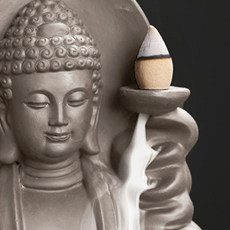 Thousand-Hand Kwan Yin Jade Necklace – macro of tool in hand detail, willow branch vase