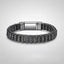 Om Mani Padme Hum Bracelet – three-quarter view on gray, copper mantra bracelet