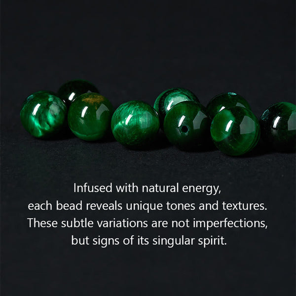 Bracelet Jaspe gris Œil de tigre Om Mani Padme Hum | Protection