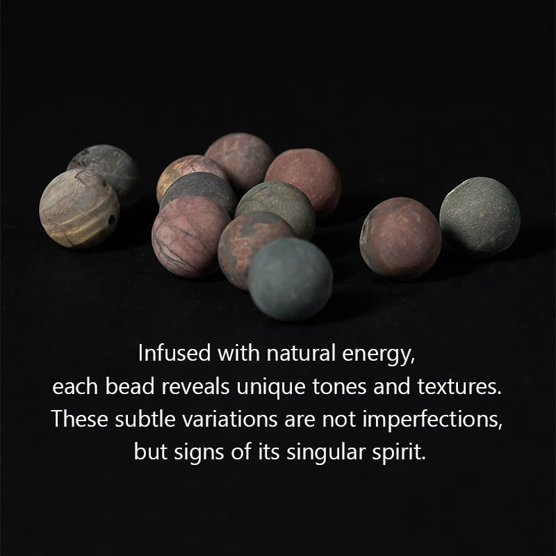 Picasso Jasper 108 Mala Bracelet - natural stone beads showing unique color variation, jasper