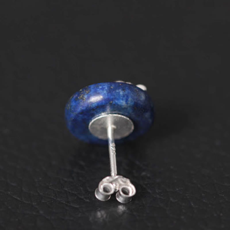 Lapis Lazuli Earring Back – detailed view of butterfly clutch and post mechanism, sterling silver hardware
