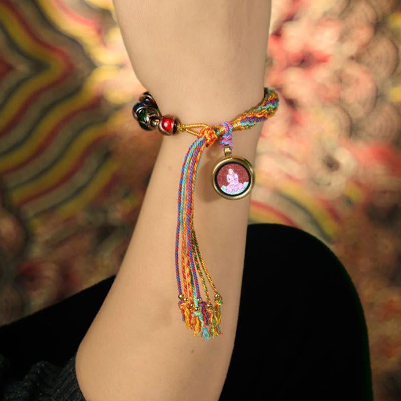 Zodiac Natal Buddha Cinnabar Bracelet – multiple bracelets in row showing, cinnabar bracelet, zodiac Buddha, red string
