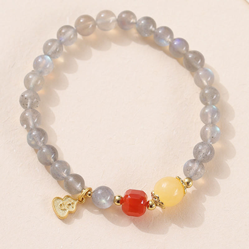 Pulsera de loto con piedra lunar natural | Amor, calma y sanación