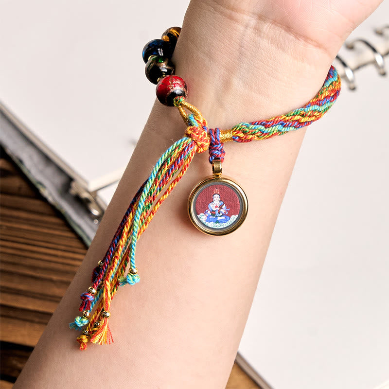 Zodiac Natal Buddha Cinnabar Bracelet – cinnabar beads on durable red nylon, cinnabar bracelet, zodiac Buddha, red string