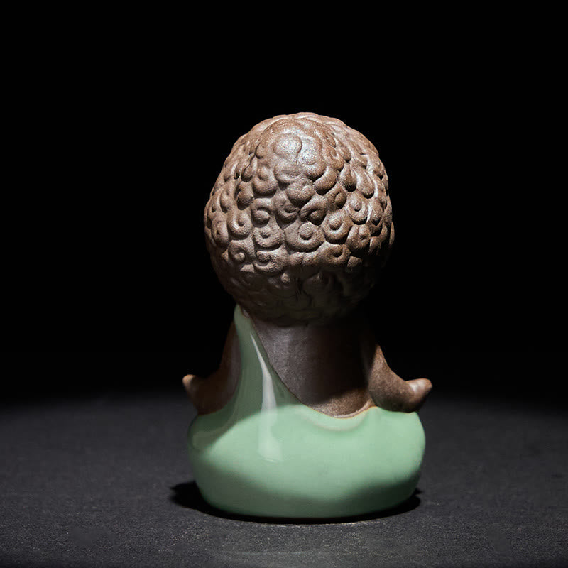 Prayer Meditation Resting Monk Statue – monk statue in gift box with protective, ceramic statue, zen gift, meditation decor