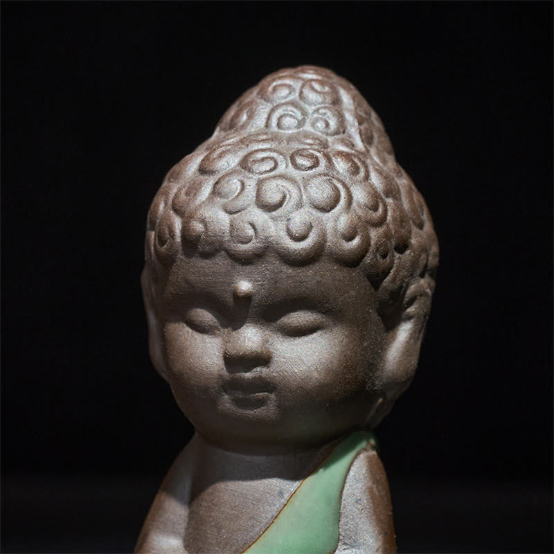 Prayer Meditation Resting Monk Statue – monk figurine in window sill with, ceramic statue, zen gift, meditation decor