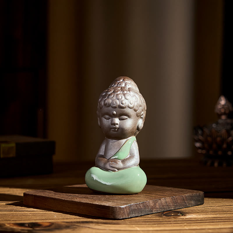 Prayer Meditation Resting Monk Statue – statue wrapped in bubble wrap inside, ceramic statue, zen gift, meditation decor