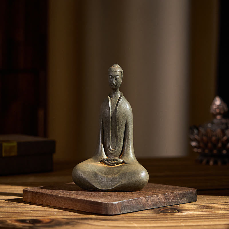 Sakyamuni Two Sizes Statue – side by side comparison showing proportional size difference