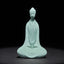 Sandstone Meditation Buddha Desk Statue – front view in sage-green sandstone, peaceful zen