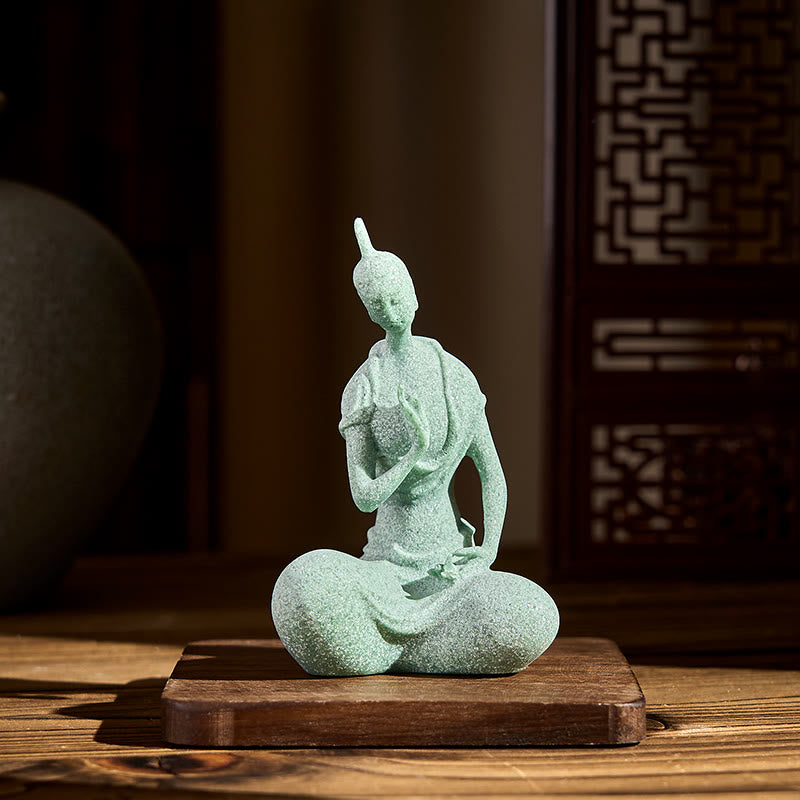 Sandstone Listening Buddha Statue Secondary image