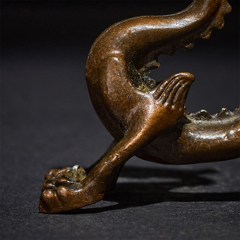 Mini Dragon Alloy Luck Protection Home Decoration – polished alloy finish reflecting light texture, Elegance