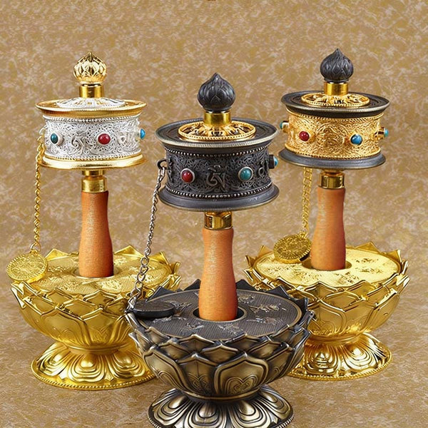Zinc Alloy Tibetan Prayer Wheel