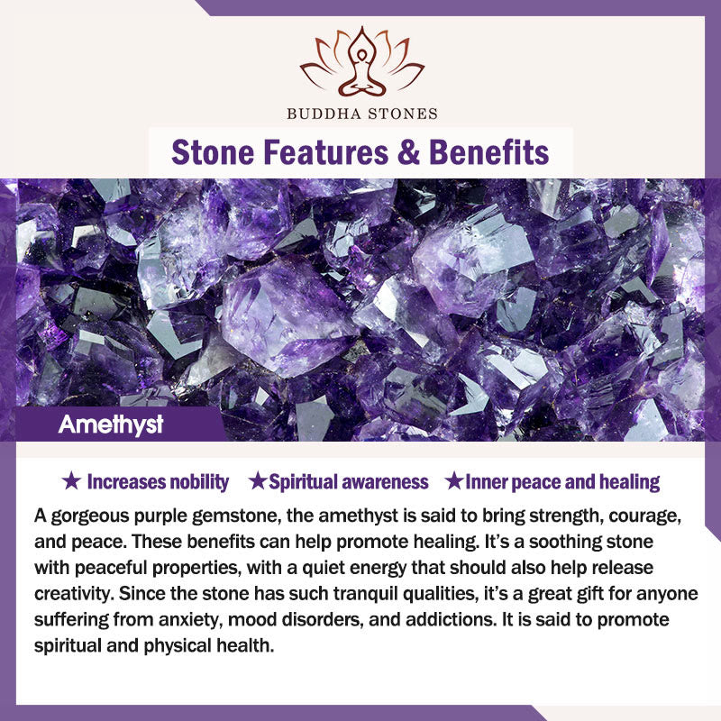Om Mani Padme Hum Thangka Photo Frame Amethyst Citrine Decor – close-up amethyst crystals, purple healing stone detail